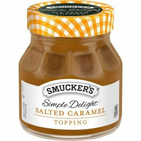 Smuckers Simple Delight Salted Caramel Topping, 11.5 Oz Jar - Pack of 2