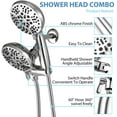 Whizmax 5" Dual 2 in 1 Showerhead with Stainless Steel Hose, 24Setting