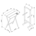 thumbnail image 4 of Contemporary Home Living 4-Piece Folding Planked Top Tray Table Set - 26.5" - Blue, 4 of 6