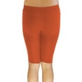 thumbnail image 3 of Vivian's Fashions Legging Shorts - Biker Length, Misses Size (Orange, 2X), 3 of 3