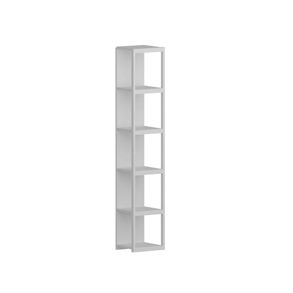 Texas 71" 5 Tier Bookcase, White