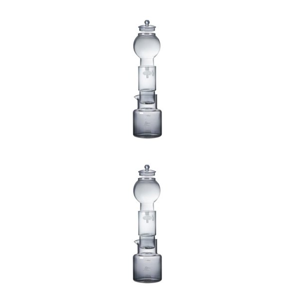 Cateissary Práctico juego de cafetera de cerveza fría con función fácil de limpiar Cafetera de cerveza fría duradera Ampliamente A6gris A6 gris ahumado 600ML 2Conjunto
