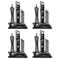 thumbnail image 1 of Metal Bookends, Rounded Edge DIY Storage Bookends  For CDs DVDs For Movies For Books Guangzhou, 1 of 8
