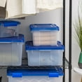 thumbnail image 4 of IRIS USA, 18 Quart WeatherPro Plastic Storage Boxes, Blue, Set of 5, 4 of 10