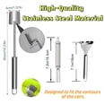 thumbnail image 5 of Shoreew Corn Planer Thresher Stainless Steel Corn Cob Peeler Corn Thresher Tool with Ergonomic Handle for Home Kitchen BBQ, 5 of 6