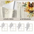 thumbnail image 3 of Sunflower Kitchen Window Curtains, Swag Curtains Valance for Bedroom Living Room Bathroom, Yellow Spring Summer Floral Farmhouse Rod Pocket Window Treatment Curtain Block Drapes 2 Panels 36"x36", 3 of 9