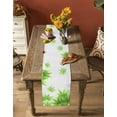 thumbnail image 4 of Table Runner Dresser Scarf 14 x 72 Inch Classic Summer Watercolor Green Plant Table Runners Non-Slip Heat Kitchen Dining Table Decor for Indoor Outdoor Home Party Decoration, 4 of 7