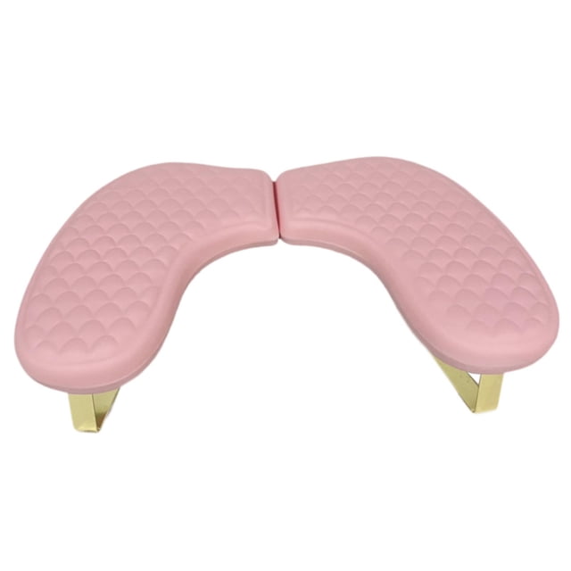 Xuanheng U Shape Nail Arm Rest Hand Nail Pillow Armrest for Home DIY Table Nails Tech Pink