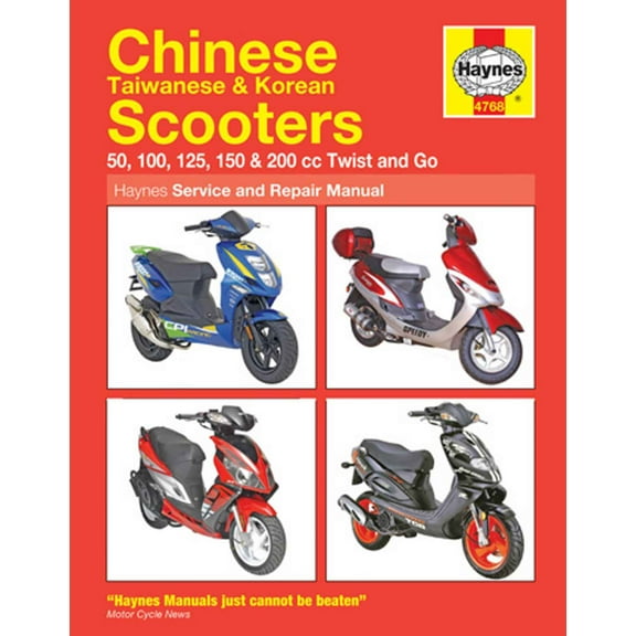 Haynes Repair/Service Manual '04-14 Chinese, Taiwanese & Korean 50cc to 200cc Twist & Go Scooters (M4768)