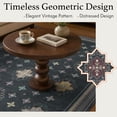 thumbnail image 5 of TURCURNO Washable 5x7 Area Rugs for Living Room,Traditional Geometric Star Medallions Rug,Distressed Low Pile Non-Slip Carpets for Bedroom Dining Room,Black, 5 of 10