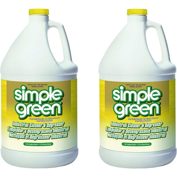 Simple Green 14010 Industrial Cleaner & Degreaser, Concentrated, Lemon, 1 gal Bottle Pack of 2