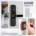 thumbnail image 5 of Deadbolt Strike Plate, Adjustable Door Strike Plate with Screws Stainless Steel for Electronic Locks Home and Rental Silver, 5 of 6