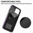 thumbnail image 4 of TECH CIRCLE Case for iPhone 11, [Built-in 2 Micro-SIM Card Slots] Slim Soft Shockproof Protective Cover with Ring Holder Stand + Card Holder Pocket + Eject Pin Holder - Lavender, 4 of 8