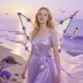 thumbnail image 5 of Meitianfacai Fantasy Butterfly Wing Delicate Cicada Wing Fairy Prop Set with Adjustable Fastening for Themed Parties Performances and Imaginative Play Accessories (Purple), 5 of 7