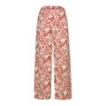 thumbnail image 5 of SnZhen Woman Wide Leg Pants Women Casual Loose Printed Pocket Wide Leg Pants, 5 of 6