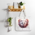 thumbnail image 5 of Cauagu White Red Cat Couple Pattern Women's Plush Tote Bag,Soft Underarm Bag Ladies Fluffy Shoulder Bag Plush Handbag Women Furry Tote Bag for Autumn and Winter, 5 of 7