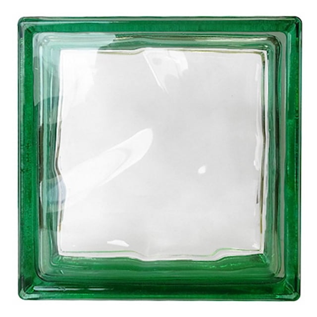 vidrio block selva verde 19 x 19 x 8 cm index
