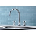 thumbnail image 2 of Kingston Brass KS8726DXLS Widespread Kitchen Faucet, Polished Nickel, 2 of 7