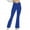 Blue, variant on Womens Yoga Pants High Waisted Cross Wrap Yoga Pants Solid Flare Workout Pants Tummy Control Leggings Stretch Gym Pant