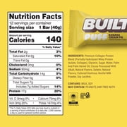 BUILT Bar Puff Protein Snack Bars, 17g Protein, Banana Cream Pie, Gluten Free - 12 Pack
