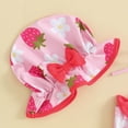 thumbnail image 5 of Mnyotv Toddler Baby Girl Swimsuit 3pcs Bathing Suit Bikini Tops and shorts with sun hats for girls, 5 of 5
