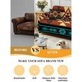 thumbnail image 5 of Turquoise Red Couch Cover for 2 Cushion Couch, Southwest American Native Abstract Pattern Washable Love Seat Sofa Covers Slipcover, Throw Sofa Covers for Pets, Furniture Protector 71"x102", 5 of 9