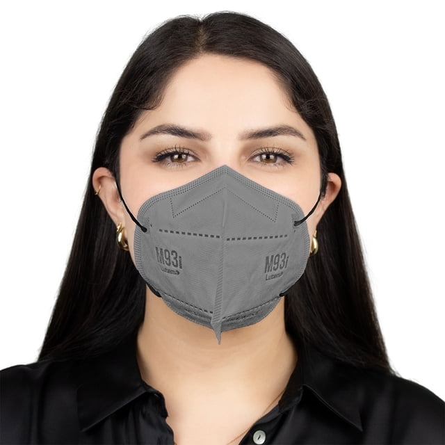 Mascarilla Desechable de 3 capas Máscara de Polvo para Adultos Transpirable Color Gris (10 Piezas) Lutema M93I