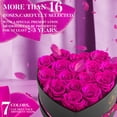 Decorative Boxes Bright Pink 16 Rose Heart Shape Preserved Flower Gift ...