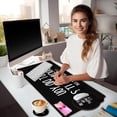 thumbnail image 2 of Black Mouse Pad Large Desk Mat Set, Funny Mouse Pad with Wrist Rest Keyboard Wrist Support XXL Mousepad Cup Coaster Set, Cute Office Desk Accessories Decor Supplies But Did You Document It, 2 of 13