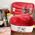 thumbnail image 3 of Bolsa de cosméticos de Hello Kitty Sanrio Kuromi Stitch, bolsa de almacenamiento portátil de dibujos animados de gran capacidad, linda chica, a prueba de agua, buen aspecto, regalo, 3 of 5