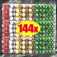 thumbnail image 4 of 144/24 piezas Mini bolas de Navidad galvanizadas Multicolor Árbol de Navidad Colgante Bola para regalos de fiesta de Año Nuevo Decoración al por mayor, 4 of 5