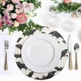 thumbnail image 4 of Ryvnso Bats Halloween Round Plate Mats Dining Table Placemat Set of 4 for Holiday Decoration, 4 of 7