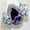 white, variant on Purple Diamond Micro Set Water Drop Pear Rings For Women Alloy Fashion Jewelry Engagement Ring Size 6 7 8 9 10