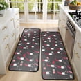 thumbnail image 4 of Kitchen Rugs Sets Of 2,Dark Gray Christmas Gnome Pattern Anti Fatigue Kitchen Mat Rugs Non Slip Washable,Decorative Kitchen Floor Mats for Kitchen,Sink,Laundry,17"x47"+17"x47", 4 of 5