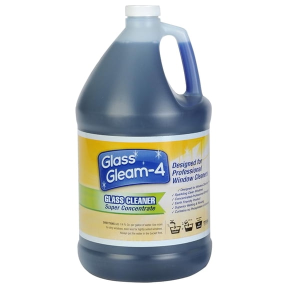 Glass Gleam 4 - Glass and Window Cleaner - Highly Concentrated - 1 Gallon Makes 512 gallons of RTU Product