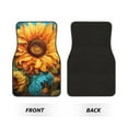 thumbnail image 2 of Kdxio Deep Yellow Colorful Sunflower Print Car Floor Mats Universal SUV Front Rear Floor Foot Mats 4-Piece Full Set with Non-Slip Rubber Backing Car Accessories for Most Cars, 2 of 7