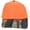 Orange, variant on Mens Low Crown 2 Tone Camouflage Bill Hunting Cap Black Body