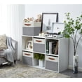 thumbnail image 2 of DECOMOMO Bacs de Rangement Cubiques, Ensemble de 4 Cubes de Rangement de 13 Pouces, Gris et Blanc, 2 of 6
