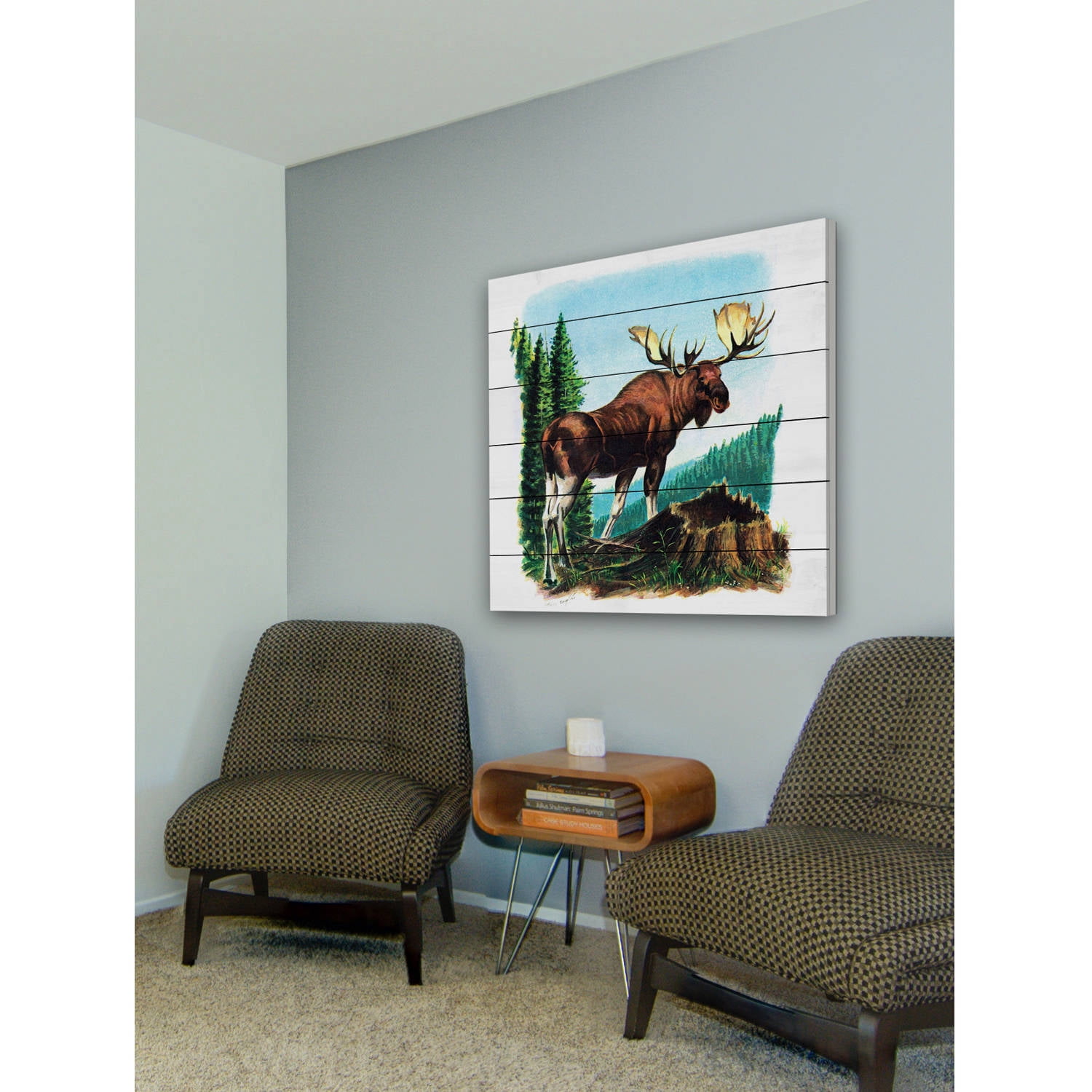 Marmont Hill "Twig Eater" Painting Print on White Wood