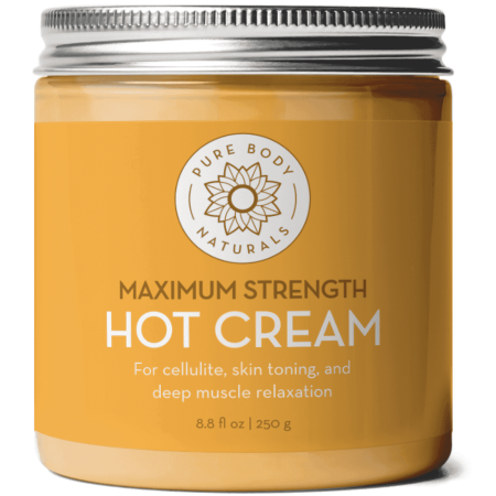 Maximum Strength Hot Cream – Warming & Cooling Muscle Cream, 8.8 fl oz – Pure Body Naturals