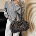 thumbnail image 2 of Hsqqdc Leopard Print Large Capacity Canvas Shoulder Tote Bag, Casual Hobo Handbag for Daily Commute Work, 2 of 7