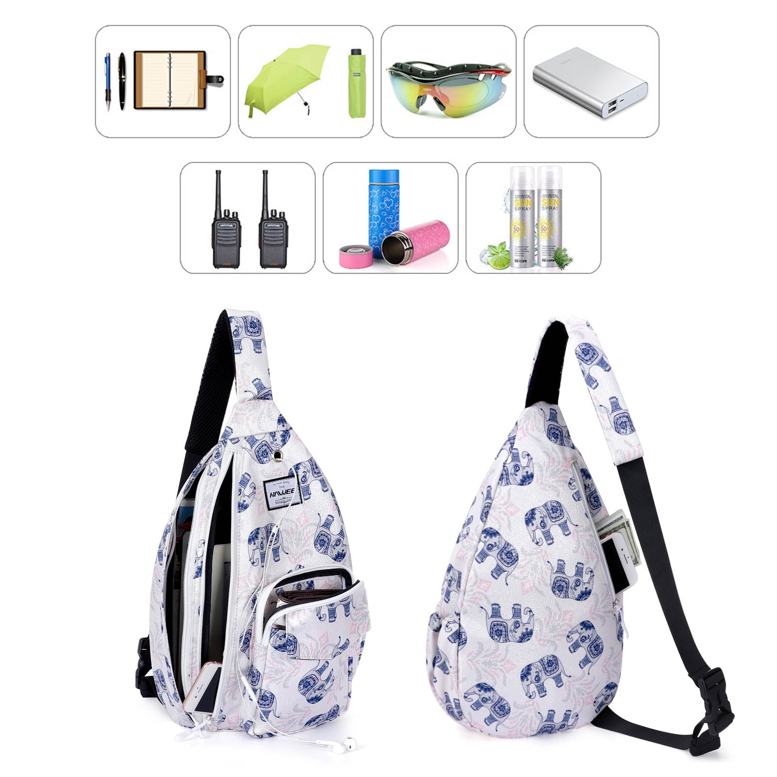 Duryarhall Anti-water Chest Bag Ramage Crossbody Sling Bag For Women