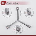 thumbnail image 4 of Unique Bargains 1 Pcs Llave de socket removedora de 7.4cm de acero al carbono hexagonal 10mm 12mm 14mm para automóvil, motocicleta, dirtbike, llave en Y de 3 vías, 4 of 7