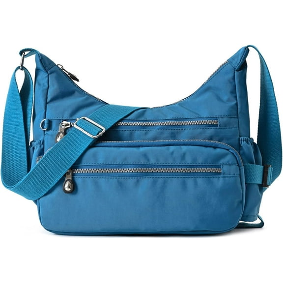 Women's Crossbody Bag Nylon Multi Pocket Handbag Ladies Messenger Tote Bag