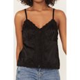 thumbnail image 3 of Shyanne Women's Lace Trim Satin Cami - SWSU24W88-BLK   US, 3 of 4