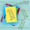 thumbnail image 2 of Paper Clips, Green Iron Non-skid  Shape Clip Bookmark Marking Stationery School Supplies Suitable For Students Writer Reader With A Storage Box 20Pcs, 2 of 8