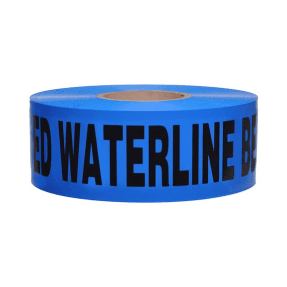 Presco Underground Non-Detectable Tape: 3 in. x 1000 ft. (Blue with Black "CAUTION BURIED WATER LINE BELOW" printing)