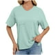 thumbnail image 1 of Camiseta de Manga Corta de Bolsillo de Cuello en V de Color Sólido, con Detalle Del Doblado de la Hendidura para el Uso Diario Y de Ocio, 1 of 8