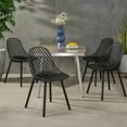 thumbnail image 2 of GDF Studio Lucy Outdoor Modern Dining Chairs, Set of 4, Black, 2 of 7