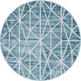 thumbnail image 2 of Rugs.com Lattice Trellis Collection Rug – 5 Ft Round Blue Low-Pile Rug Perfect For Kitchens, Dining Rooms, 2 of 9